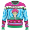 Im Never Using The Disastrous Life of Saiki K Ugly Christmas Sweater FRONT mockup - Saiki K Merch
